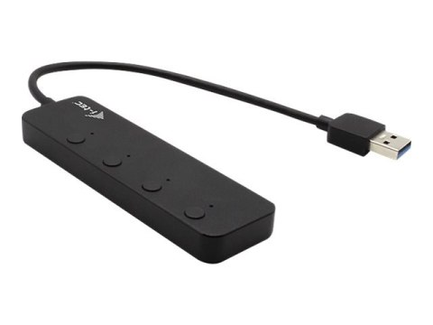 I-Tec USB 3.0 Metal HUB 4 Port with individual On/Off Switches - Koncentrator - 4 x SuperSpeed USB 3.0 - stacjonarny