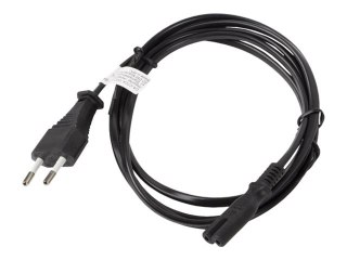 Lanberg - Kabel zasilający - Europlug (P) do power IEC 60320 C7 - 10 A - 3 m - czarny - Europa (z wył. Wielkiej Brytanii, Irland