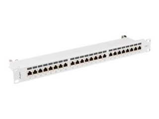Lanberg PPS7-1024-S - Krosownica - do montażu na stelażu - CAT 7 - STP - RJ-45 X 24 - RAL 7035, szary - 1U - 19"