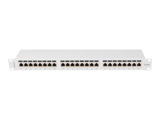 Lanberg PPSA-1024-S - Krosownica - do montażu na stelażu - CAT 6a - STP - RJ-45 X 24 - RAL 7035, szary - 1U - 19"