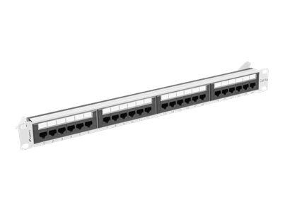 Lanberg PPUA-1024-S - Krosownica - do montażu na stelażu - CAT 6a - UTP - RJ-45 X 24 - RAL 7035, szary - 1U - 19"