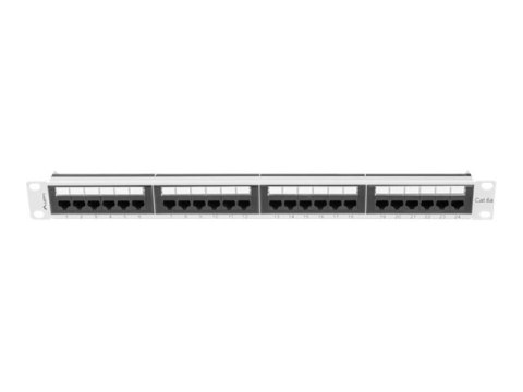 Lanberg PPUA-1024-S - Krosownica - do montażu na stelażu - CAT 6a - UTP - RJ-45 X 24 - RAL 7035, szary - 1U - 19"
