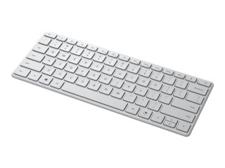 Microsoft Designer Compact - Klawiatura - bezprzewodowa - Bluetooth 5.0 - Międzynarodowy Angielski - lodowiec