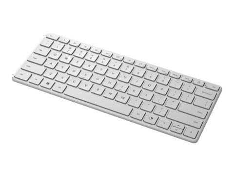 Microsoft Designer Compact - Klawiatura - bezprzewodowa - Bluetooth 5.0 - Międzynarodowy Angielski - lodowiec