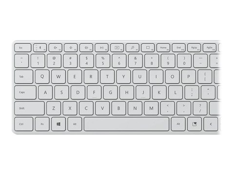 Microsoft Designer Compact - Klawiatura - bezprzewodowa - Bluetooth 5.0 - Międzynarodowy Angielski - lodowiec