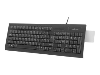 Natec Moray - Klawiatura - z inteligentny czytnik identyfikatorów - USB - US - czarny