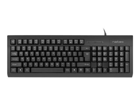 Natec Moray - Klawiatura - z inteligentny czytnik identyfikatorów - USB - US - czarny