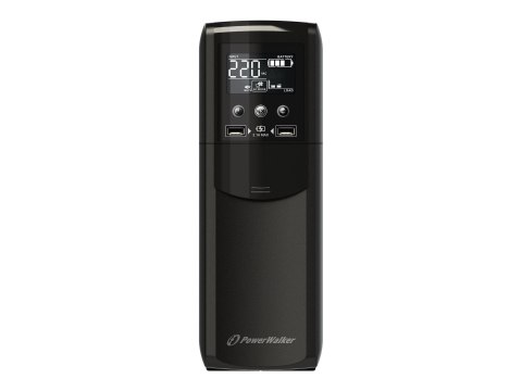 PowerWalker VI 1000 CSW IEC - UPS - AC 170-280 V - 600 wat - 1000 VA - 10 Ah - USB - złącza wyjściowe: 8