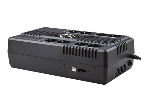 PowerWalker VI 1000 MS FR - UPS - AC 230 V - 600 wat - 1000 VA - 9 Ah - USB - złącza wyjściowe: 8