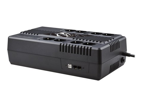 PowerWalker VI 600 MS FR - UPS - AC 230 V - 360 wat - 600 VA - 7 Ah - USB - złącza wyjściowe: 8