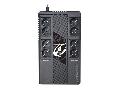 PowerWalker VI 600 MS - UPS - AC 230 V - 360 wat - 600 VA - 7 Ah - USB - złącza wyjściowe: 8