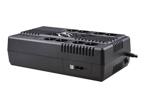 PowerWalker VI 600 MS - UPS - AC 230 V - 360 wat - 600 VA - 7 Ah - USB - złącza wyjściowe: 8