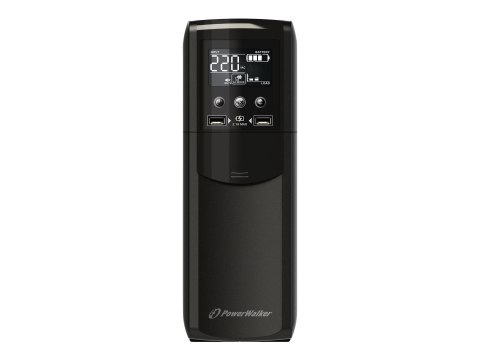 PowerWalker VI 800 CSW IEC - UPS - AC 170-280 V - 480 wat - 800 VA - 9 Ah - USB - złącza wyjściowe: 8