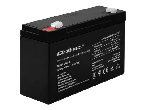 Qoltec 53048 - Bateria do UPSa - 1 x bateria - kwasowo-ołowiowy - 12 Ah