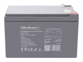 Qoltec 53049 - Bateria do UPSa - 1 x bateria - kwasowo-ołowiowy - 12 Ah