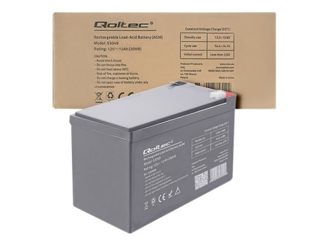 Qoltec 53049 - Bateria do UPSa - 1 x bateria - kwasowo-ołowiowy - 12 Ah