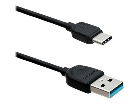 Qoltec - Kabel USB - USB-C (M) do USB (M) - 1.2 m - czarny
