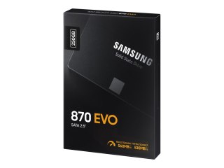 Samsung 870 EVO MZ-77E250B - SSD - zaszyfrowany - 250 GB - wewnętrzny - 2,5" - SATA 6Gb/s - bufor: 512 MB - 256 bitów AES - TCG 