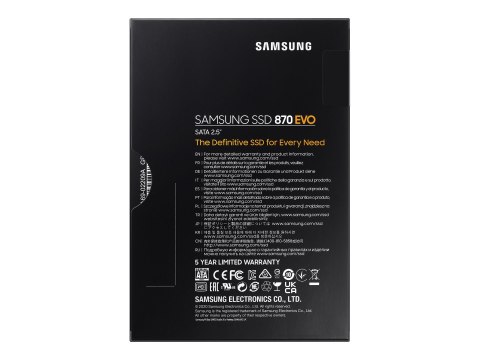 Samsung 870 EVO MZ-77E500B - SSD - zaszyfrowany - 500 GB - wewnętrzny - 2,5" - SATA 6Gb/s - bufor: 512 MB - 256 bitów AES - TCG 
