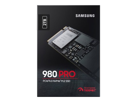 Samsung 980 PRO MZ-V8P2T0BW - SSD - zaszyfrowany - 2 TB - wewnętrzny - M.2 2280 - PCIe 4.0 x4 (NVMe) - bufor: 2 GB - 256 bitów A