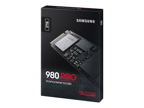 Samsung 980 PRO MZ-V8P2T0BW - SSD - zaszyfrowany - 2 TB - wewnętrzny - M.2 2280 - PCIe 4.0 x4 (NVMe) - bufor: 2 GB - 256 bitów A