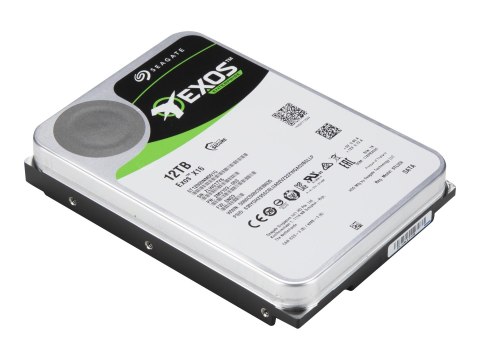 Seagate Exos X16 ST12000NM001G - Dysk twardy - 12 TB - wewnętrzny - 3,5" - SATA 6Gb/s - 7200 obr/min - bufor: 256 MB