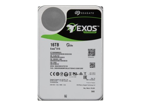 Seagate Exos X16 ST16000NM002G - Dysk twardy - 16 TB - wewnętrzny - 3,5" - SAS 12Gb/s - 7200 obr/min - bufor: 256 MB