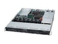 Supermicro SC815 TQC-R504WB - Montowany w stojaku 1U - rozszerzenie ATX - SATA/SAS - wymiana podczas pracy 500 wat - czarny