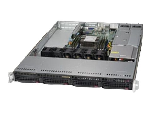 Supermicro SC815 TQC-R504WB2 - Montowany w stojaku 1U - rozszerzenie ATX - SATA/SAS - wymiana podczas pracy 500 wat - czarny