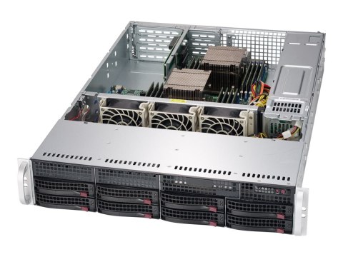 Supermicro SC825 TQC-R802WB - Montowany w stojaku 2U - wzbogacone rozszerzone ATX - SATA/SAS - wymiana podczas pracy 800 wat - c