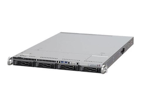 Supermicro SCLA15TQC R504W - Montowany w stojaku 1U - rozszerzenie ATX - SATA/SAS - wymiana podczas pracy 500 wat - czarny