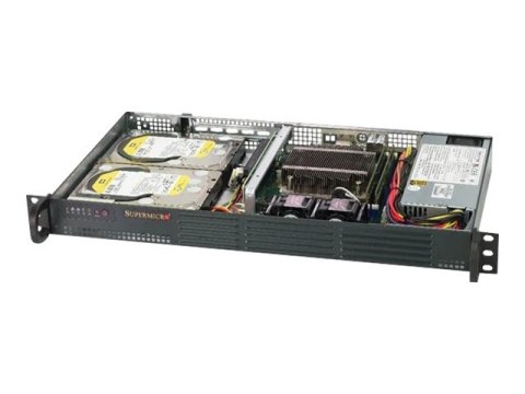 Supermicro SuperServer 5019C-L - Serwer - montowany w stojaku 1U - pojedynczy - bez CPU - RAM 0 GB - brak HDD - AST2500 - Gigabi