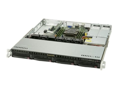 Supermicro SuperServer 5019P-MR - Serwer - montowany w stojaku 1U - pojedynczy - bez CPU - RAM 0 GB - SATA - wymiana podczas pra