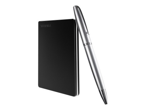 Toshiba Canvio Slim - Dysk twardy - 2 TB - zewnętrzny (przenośne) - 2,5" - USB 3.2 Gen 1 - czarny
