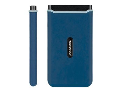 Transcend ESD350C - SSD - 250 GB - zewnętrzny (przenośne) - M.2 - USB 3.1 Gen 2 - marynarski błękit