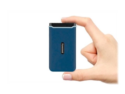 Transcend ESD350C - SSD - 250 GB - zewnętrzny (przenośne) - M.2 - USB 3.1 Gen 2 - marynarski błękit