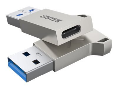 Unitek - Przejściówka USB - USB Typ A (M) do USB-C (F) - USB 3.1 - srebrny