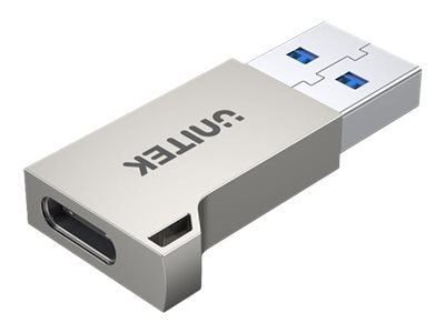 Unitek - Przejściówka USB - USB Typ A (M) do USB-C (F) - USB 3.1 - srebrny