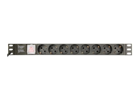 EnerGenie EG-PDU-014-C14 - Jednostka dystrybucji zasilania (montowany w stojaku) - AC 250 V - 3680 wat - złącza wyjściowe: 8 (8 