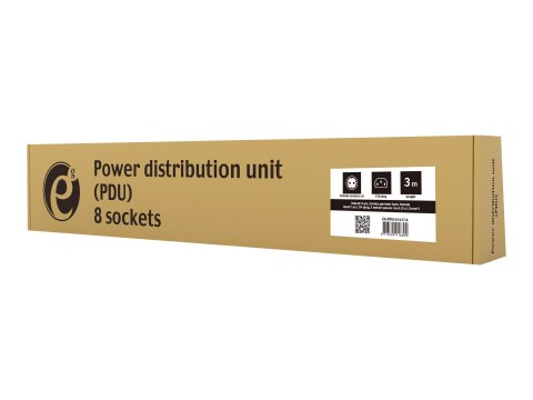EnerGenie EG-PDU-014-C14 - Jednostka dystrybucji zasilania (montowany w stojaku) - AC 250 V - 3680 wat - złącza wyjściowe: 8 (8 