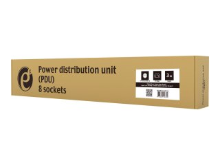 EnerGenie EG-PDU-014-FC14 - Jednostka dystrybucji zasilania (montowany w stojaku) - AC 250 V - 2500 wat - złącza wyjściowe: 8 (8