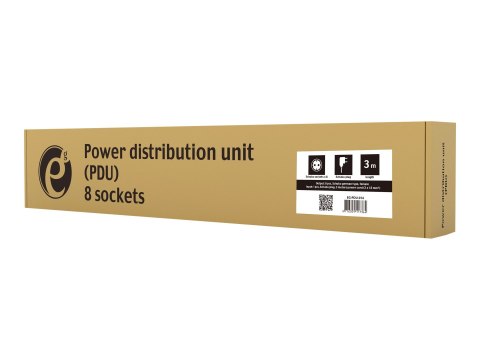 EnerGenie EG-PDU-014 - Jednostka dystrybucji zasilania (montowany w stojaku) - AC 250 V - 3680 wat - złącza wyjściowe: 8 (8 x za