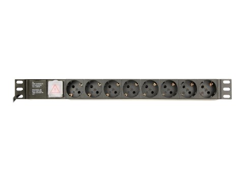 EnerGenie EG-PDU-014 - Jednostka dystrybucji zasilania (montowany w stojaku) - AC 250 V - 3680 wat - złącza wyjściowe: 8 (8 x za