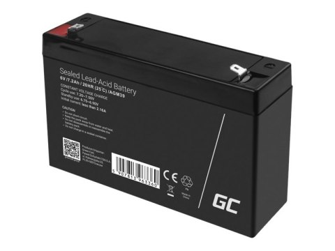 Green Cell - Bateria - kwasowo-ołowiowy - 7.2 Ah - czarny