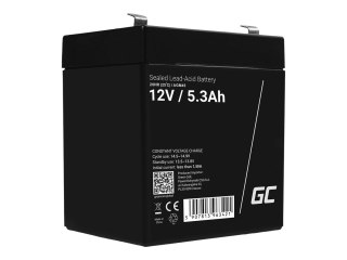 Green Cell - Bateria systemu alarmowego - kwasowo-ołowiowy - 5.3 Ah - czarny