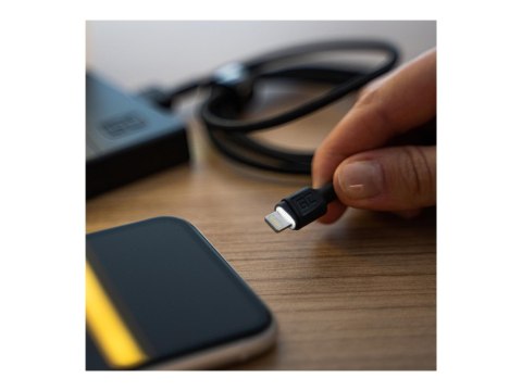 Green Cell GC Ray - Kabel Lightning - USB męski do Lightning męski białe podświetlenie LED - 2 m - podwójne ekranowanie - czarny