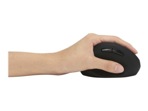 Kensington Pro Fit Ergo Wireless Mouse - Mysz pionowa - ergonomiczna - dla leworęcznych - 6 przyciski - bezprzewodowa - 2.4 GHz