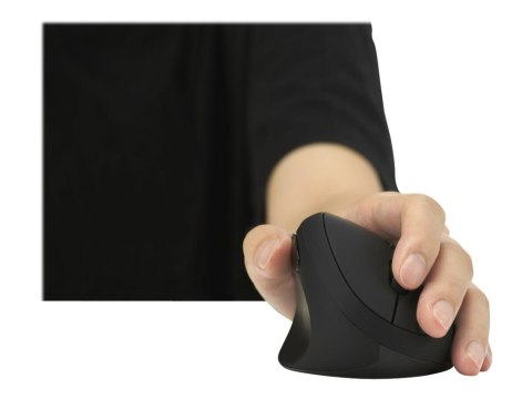 Kensington Pro Fit Ergo Wireless Mouse - Mysz pionowa - ergonomiczna - dla leworęcznych - 6 przyciski - bezprzewodowa - 2.4 GHz