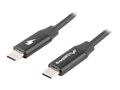 Lanberg - Kabel USB - USB-C (M) do USB-C (M) - USB 2.0 - 20 V - 3 A - 50 cm - USB Power Delivery (60W) - czarny