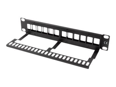 Lanberg PPKS-9112-B - Panel krosowniczy (zatyczka) - do montażu na stelażu - czarny - 1U - 10" - liczba portów — 12